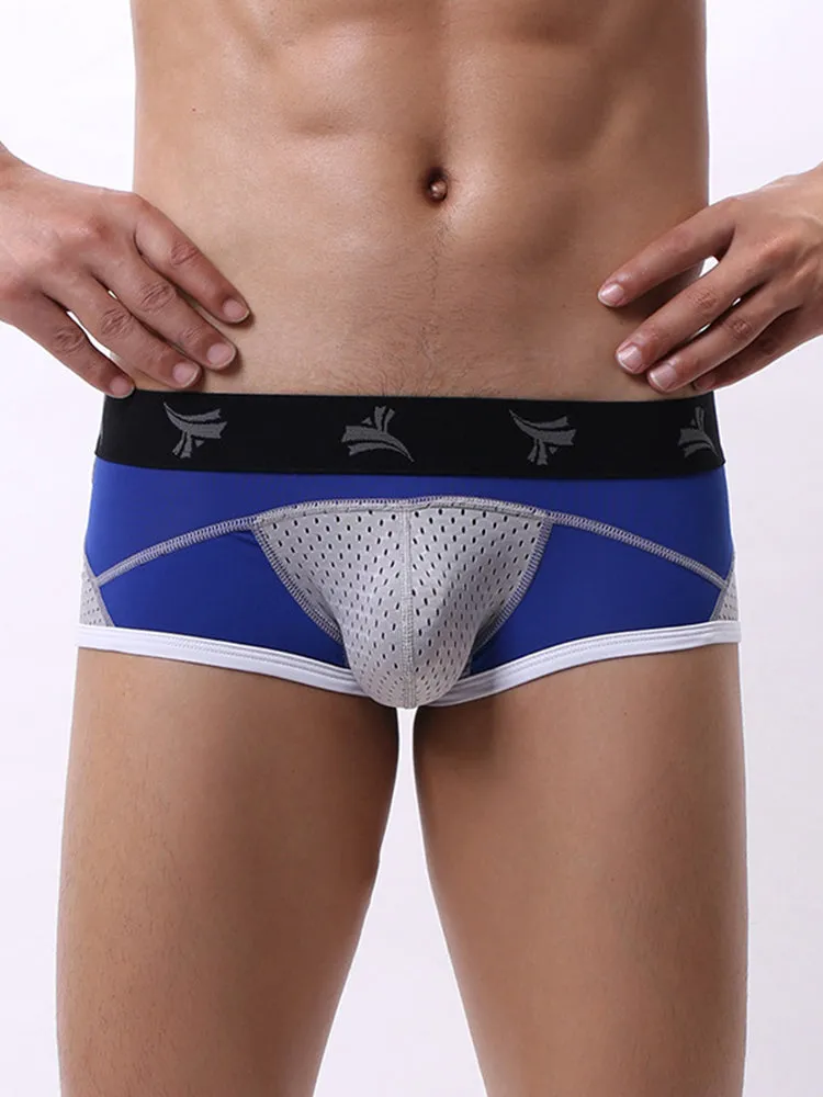 3 Pack Men's Nylon Mesh Breathable U-Pouch Trunks