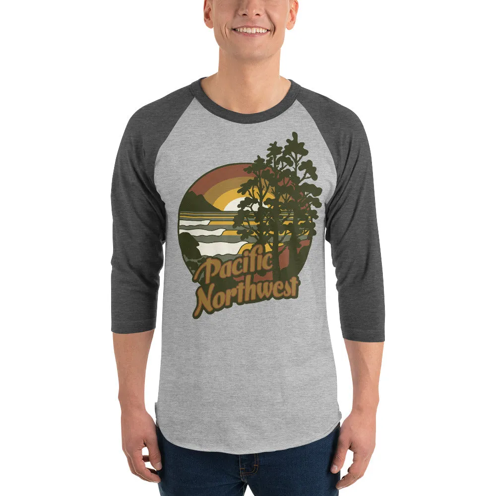 Adventure Pacific Northwest 3/4 sleeve raglan shirt