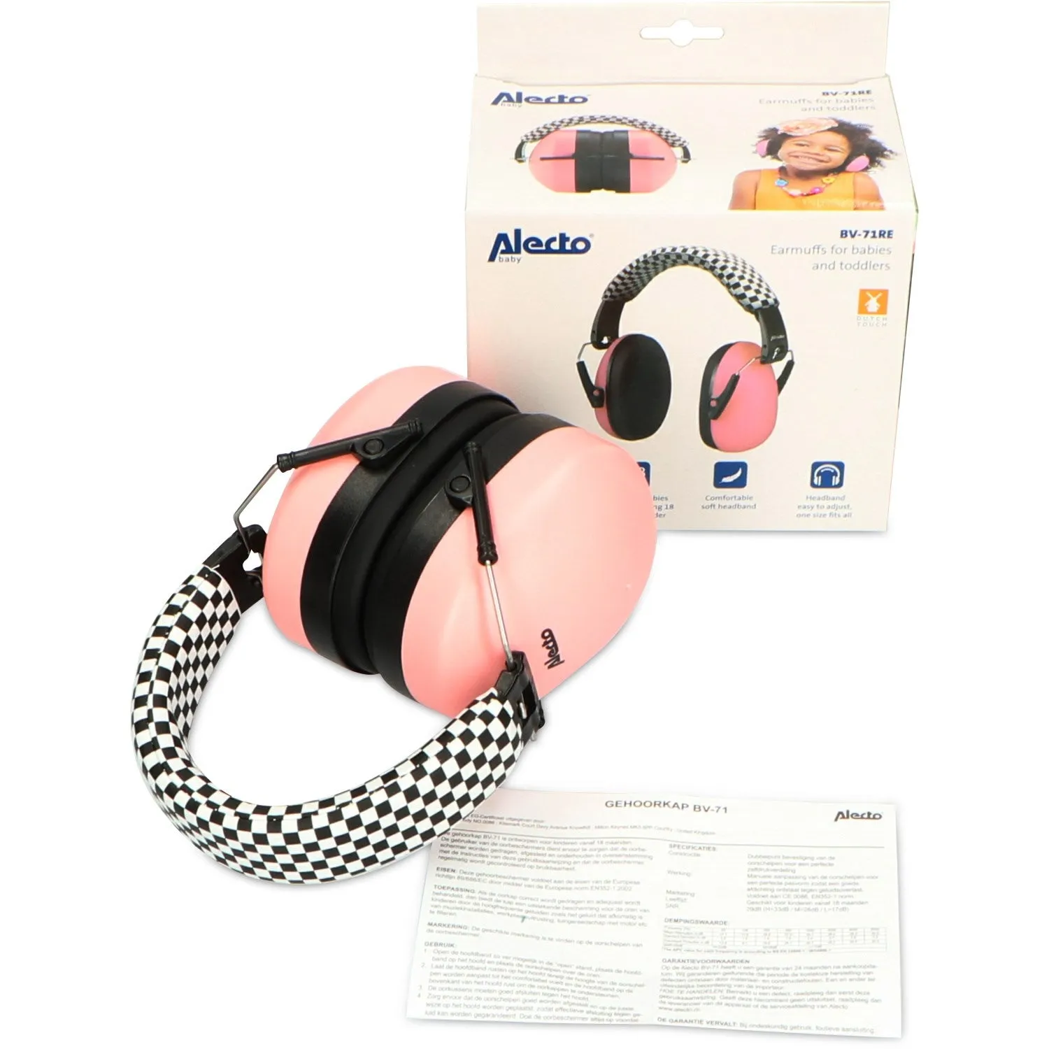 Alecto Pink Earmuffs For Children
