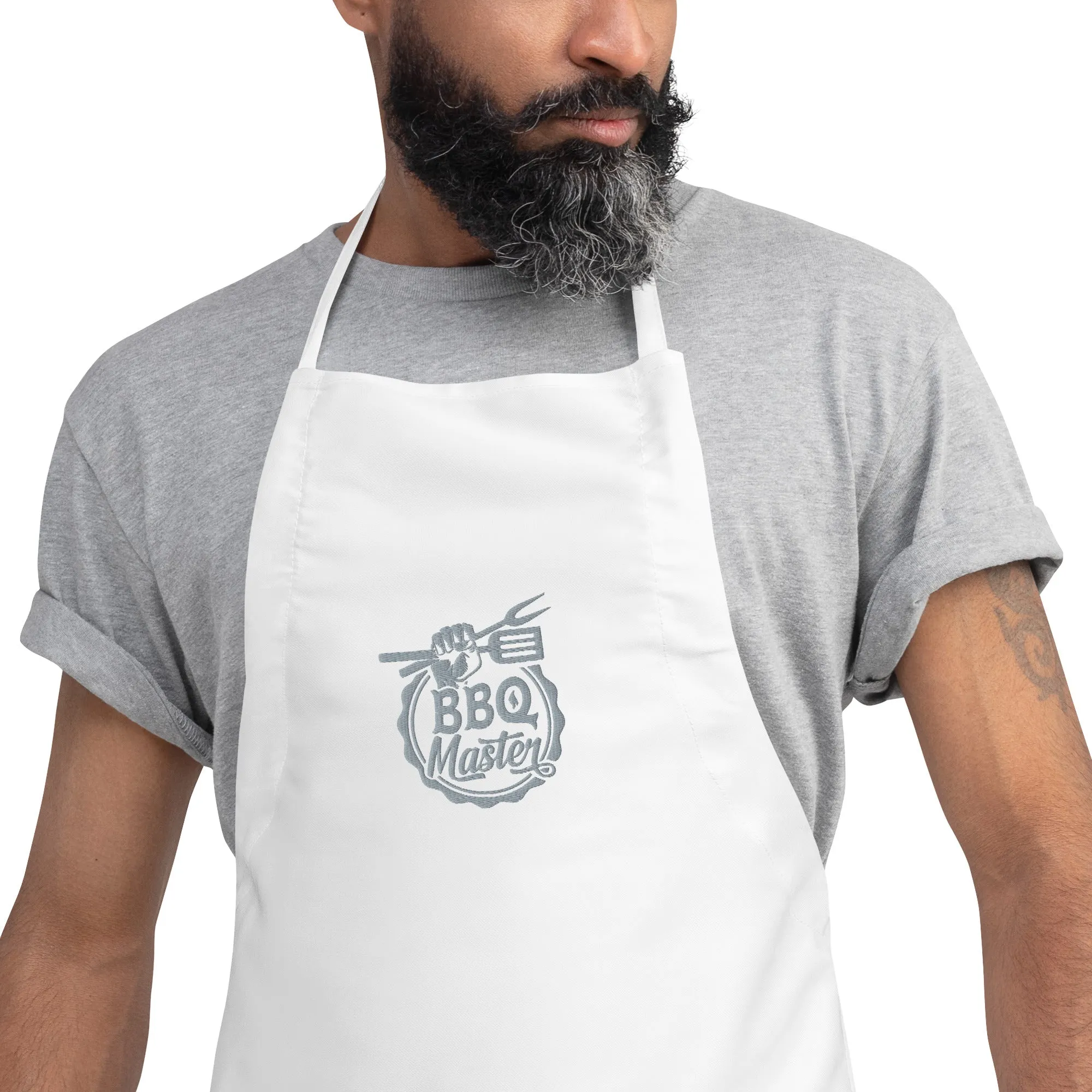 BBQ Master Embroidered Apron – Durable & Stylish Grilling Apron with Pockets