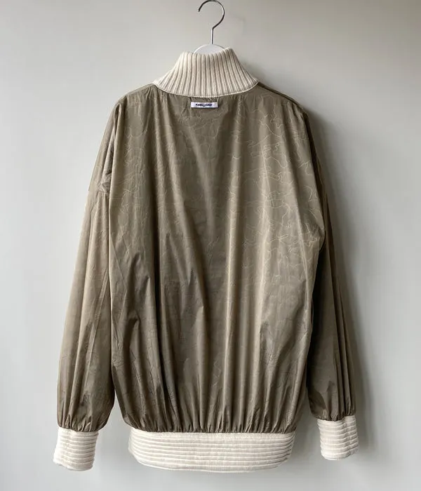 FUMIKA_UCHIDA/JACQUARD KNITTED OVERSIZED REVERSIBLE HALF ZIP JUMPER(BLACKWHITE PATTERN/PATTERNED BEIGE)