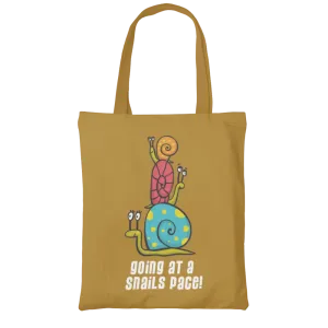 Going At A Snails Pace Tote Shopping Bag