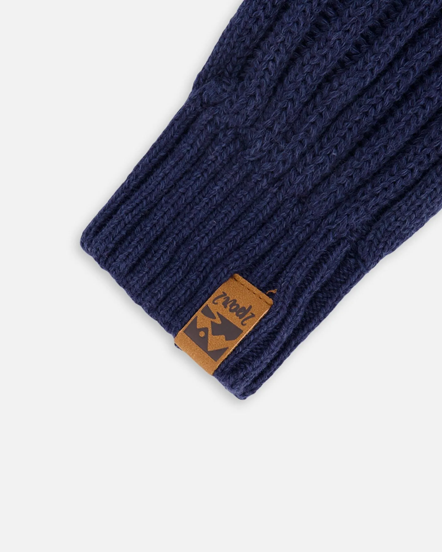 Knit Mittens Navy Blue