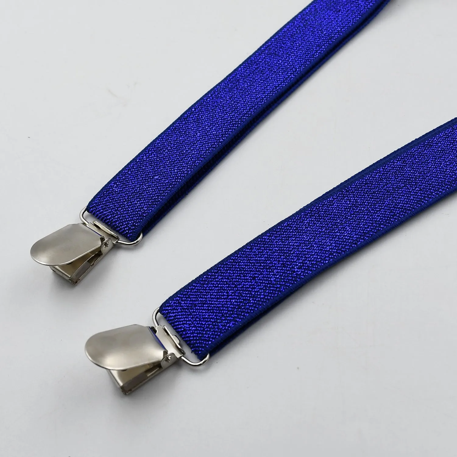 Royal Blue color suspenders belts stylish, Metal Clip Elastic Casual and Formal Suspenders for MEN boys women girls