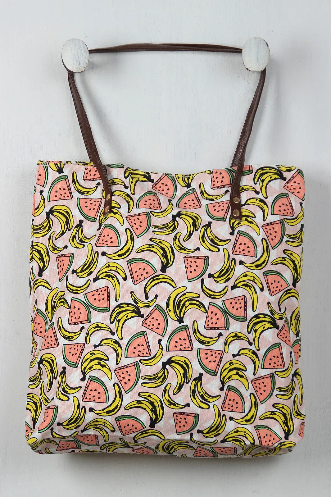 Watermelon And Banana Tote Bag