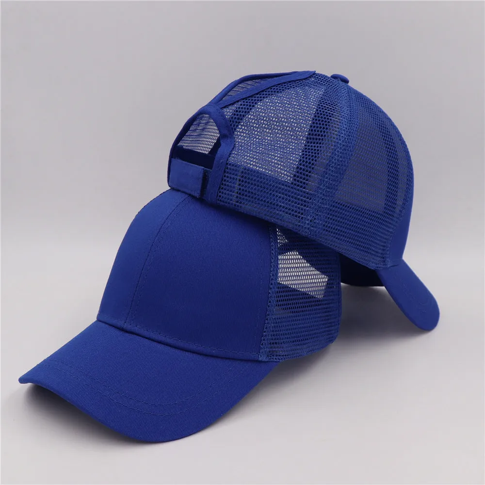Wish Amazon&#039;s New European And American Women&#039;s Ponytail Cap Spot Summer Breathable Mesh Cap Back Opening Baseball Cap Can Be Customized
