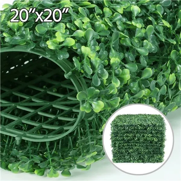 Yaheetech 12 PCS 20"x 20" Artificial Boxwood Panels
